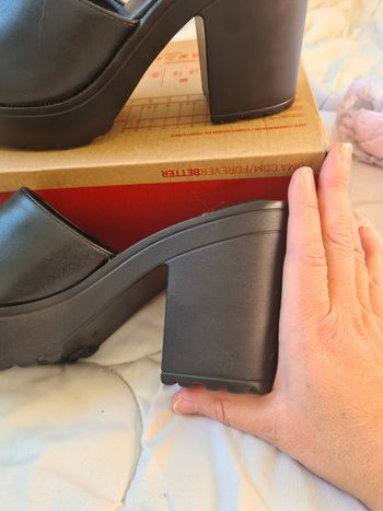 Sandalle plate-forme noir