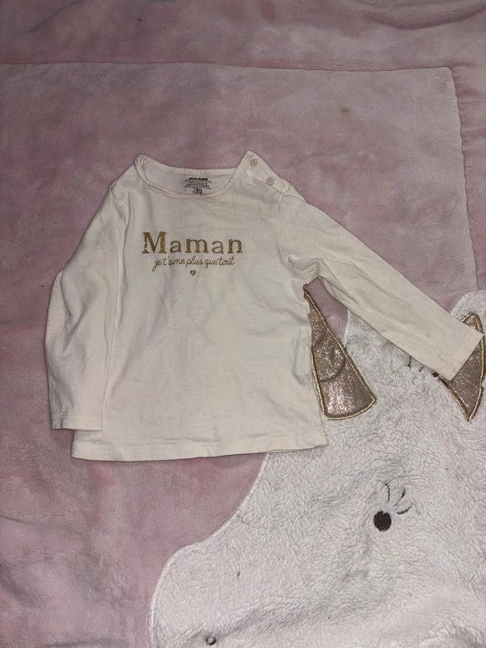 T-shirt, avec motif Maman