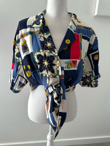 Chemise oversize multicolore marin navigateur C&A Vintage T44 XXL