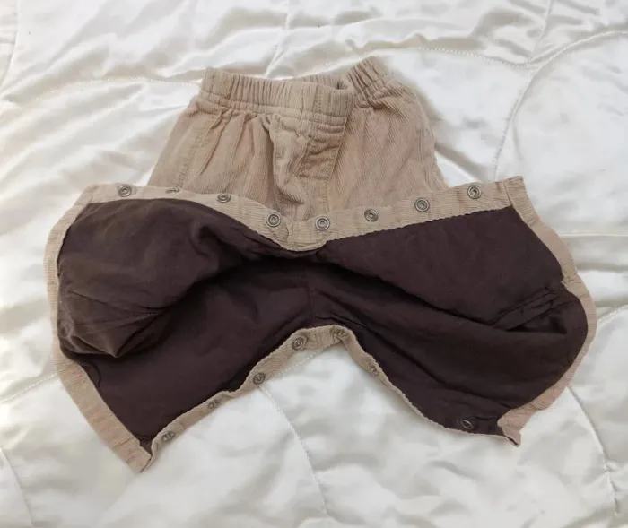 Pantalon épais avec doublure marron claire 3 mois Mini Jungle - photo numéro 4