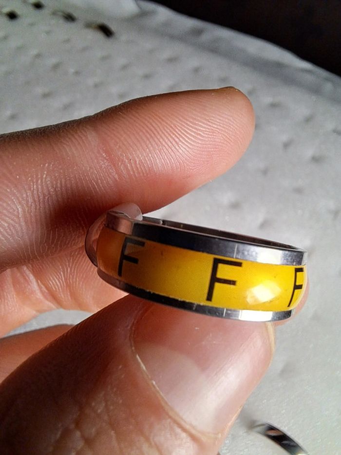 Bague acier inoxydable motifs