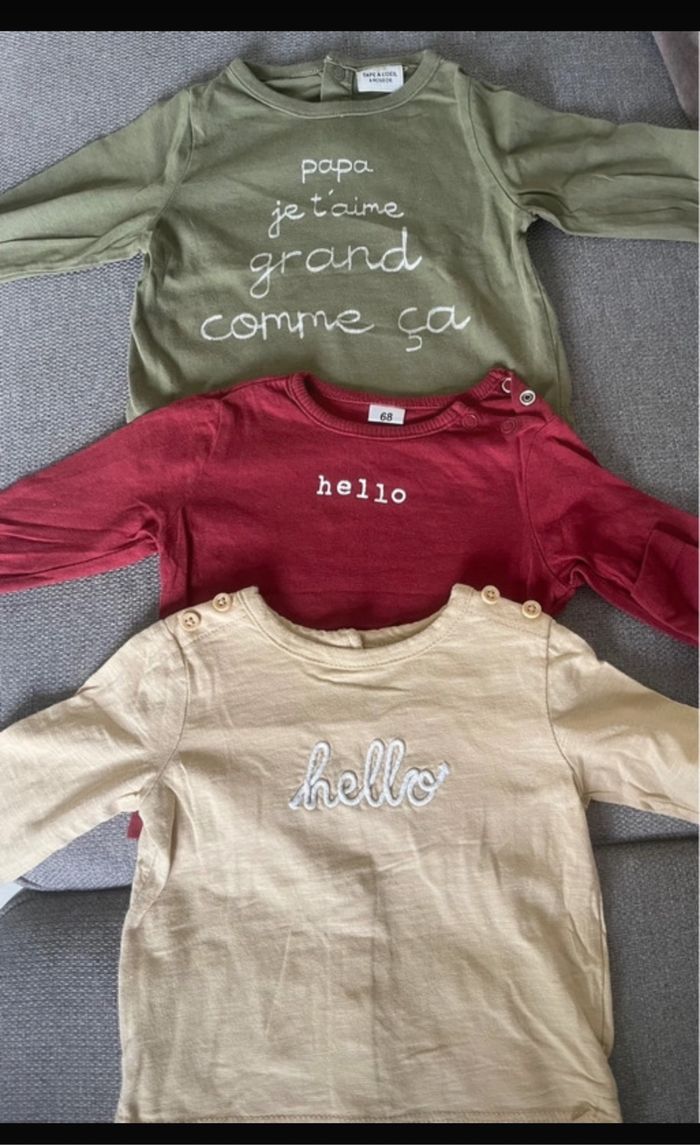 Lot hauts teeshirt manches longues