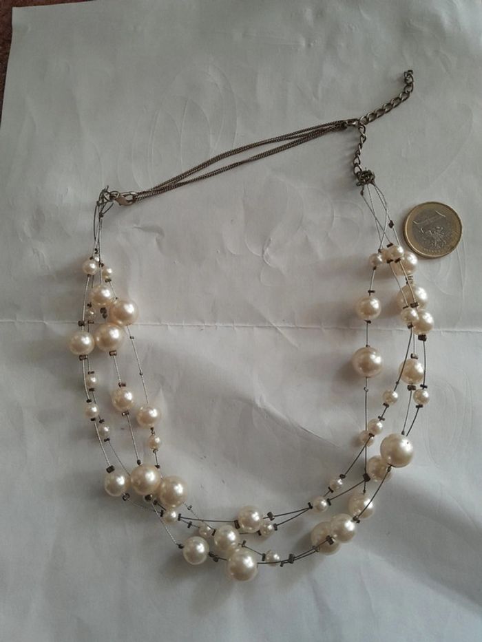 Sublime collier multi rangs vintage