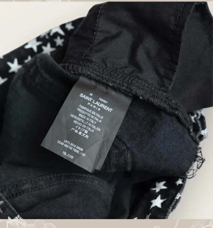 Mini short en jean noir Saint Laurent Paris – Taille 36 - photo numéro 6