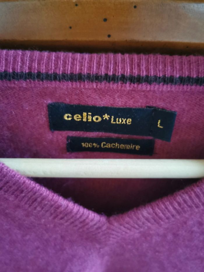 Pull cachemire framboise - photo numéro 3