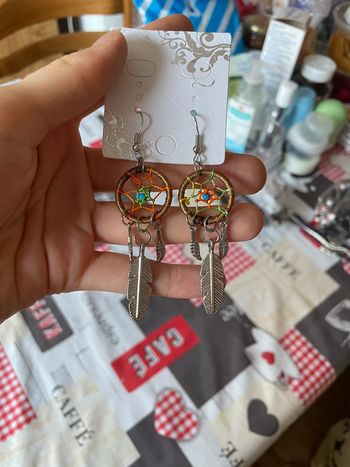 Boucles d’oreilles attrape rêve.