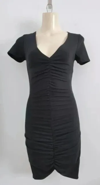 Robe noire manches courtes - Zara - taille S