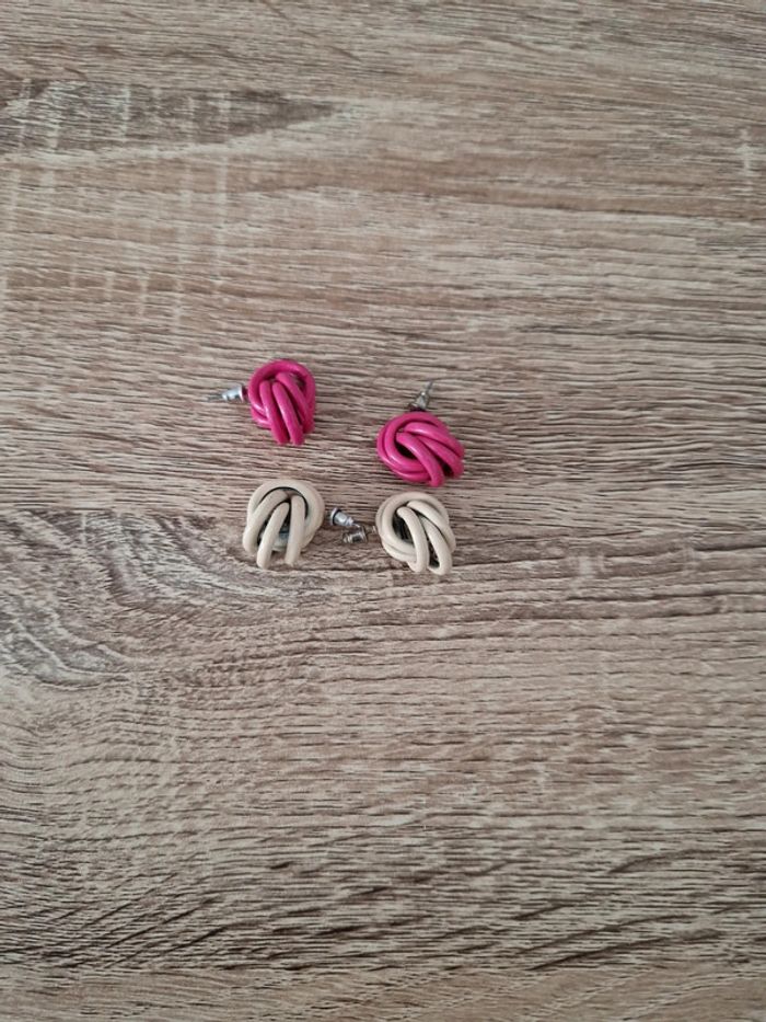 Lot de 2 paires de boucles d'oreilles