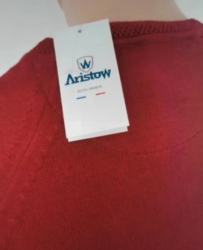 Pull fin marque aristow taille L couleur rouge rubis - photo numéro 4