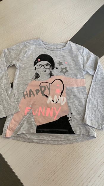 Tee-shirts ML gris 8 ans Gémo