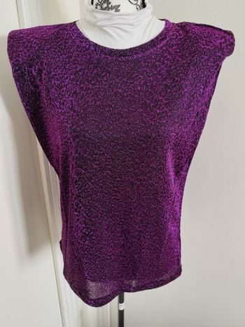 Haut de fête pailleté mauve
