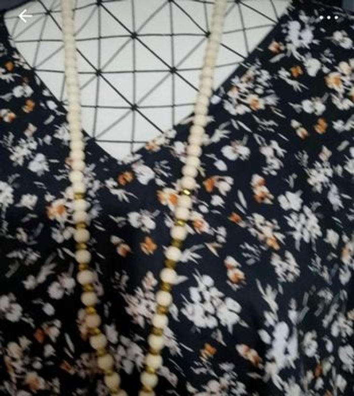 Blouse Noire Grande Taille 54 – Ample, Élégante à Imprimé Floral et Manches Tulipes 🌸 - photo numéro 5
