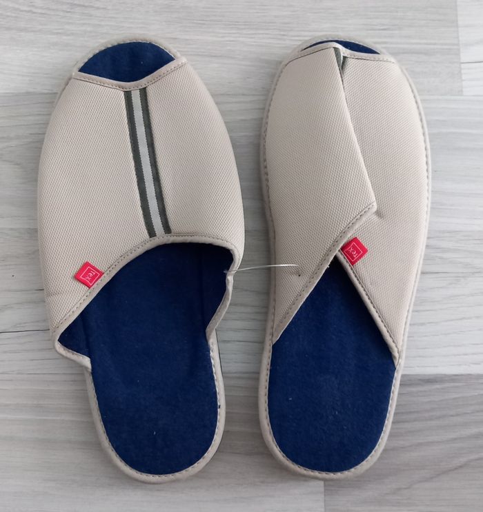 Chaussons homme beige Tex taille 44