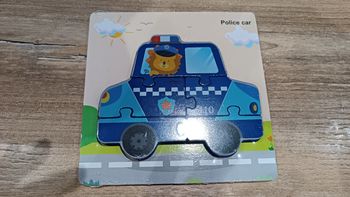 Puzzle en bois voiture de police