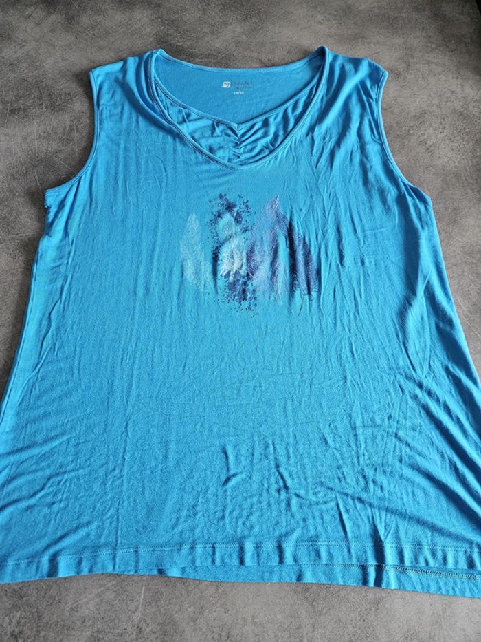 Tunique fluide débardeur femme grande taille - Taille 54/56 - Moran's - Turquoise - photo numéro 5