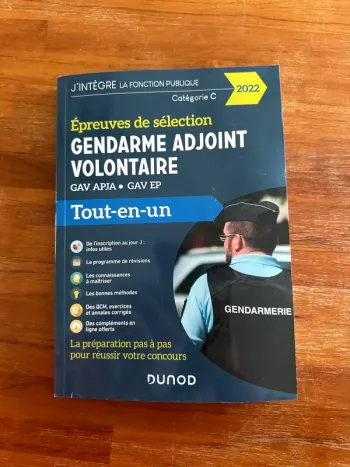 Livre épreuve de sélection, gendarme, adjoint volontaire