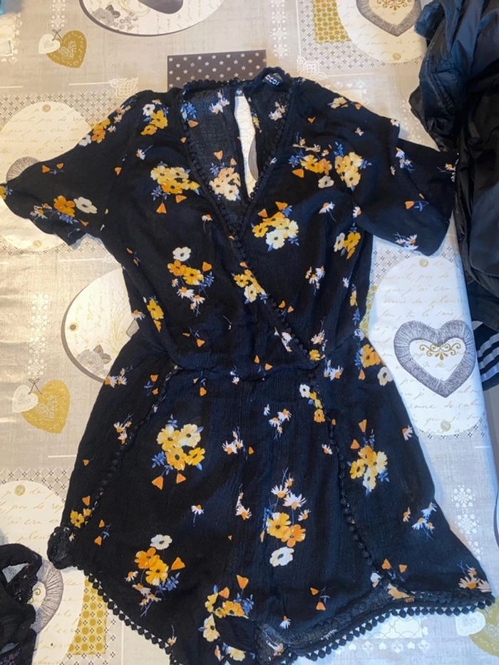 Combi short fleurie