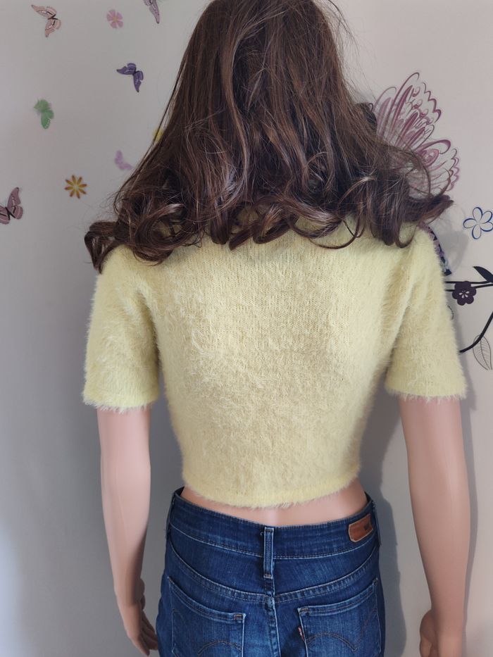 Pull court jaune - M - Zara - photo numéro 3