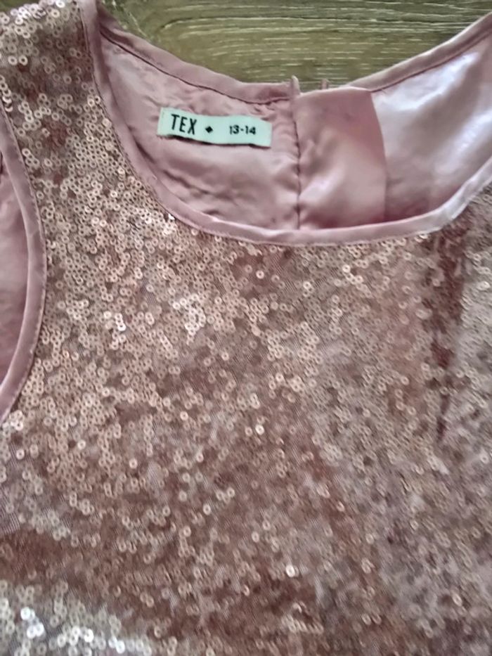 Robe rose paillettes étoiles Tex - photo numéro 2