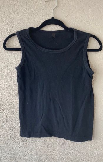 Débardeur noir en coton