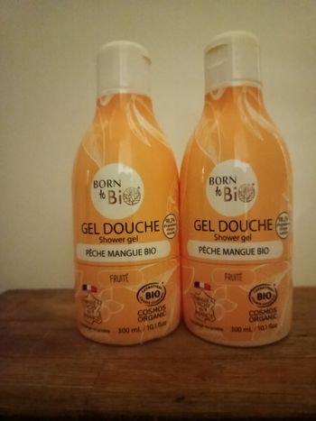 Lot de 2 gels douche pêche mangue