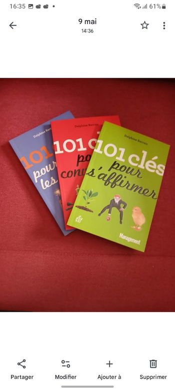 Collection de 3 livres  Delphine Barrais 