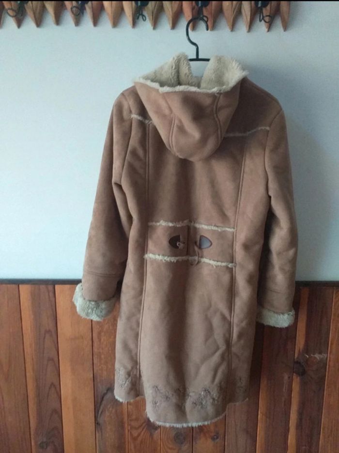 Manteau long fourré marron - photo numéro 2