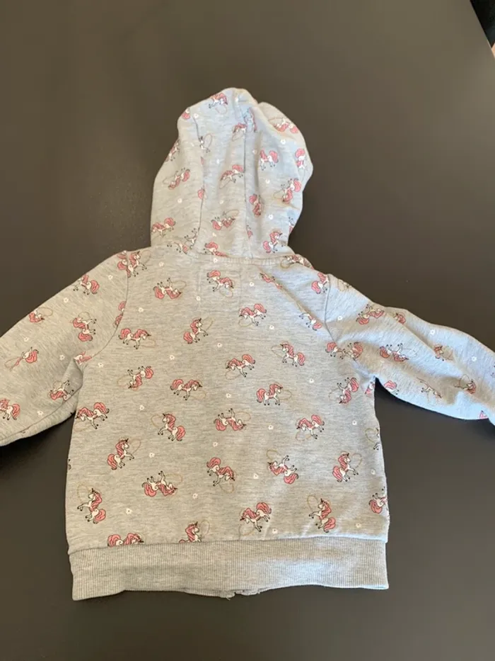 Gilet avec capuche licorne taille 2 ans - photo numéro 5