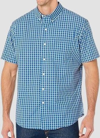 Chemisette à carreaux pour homme – Taille XL
