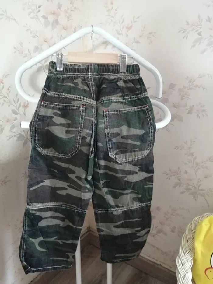 Pantalon Camouflage élastique à la taille avec un lien / kokodo / (6ans) - photo numéro 3