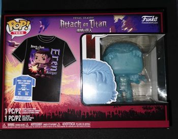 Pack Funko Pop + T-Shirt / Eren Jaeger / Attaque Des Titans / Pop&Tee