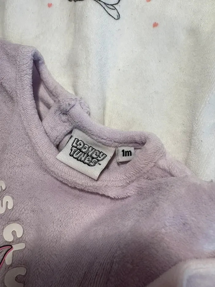 Lot pyjama velours Disney 1mois fille - photo numéro 4