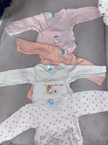Lot de 4 bodys Manon et Valentin