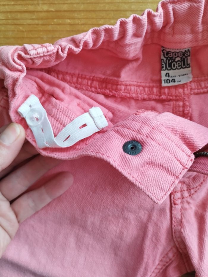 Short Couleur Corail - Tape à l'œil - Taille 4 ans - TBE - photo numéro 5
