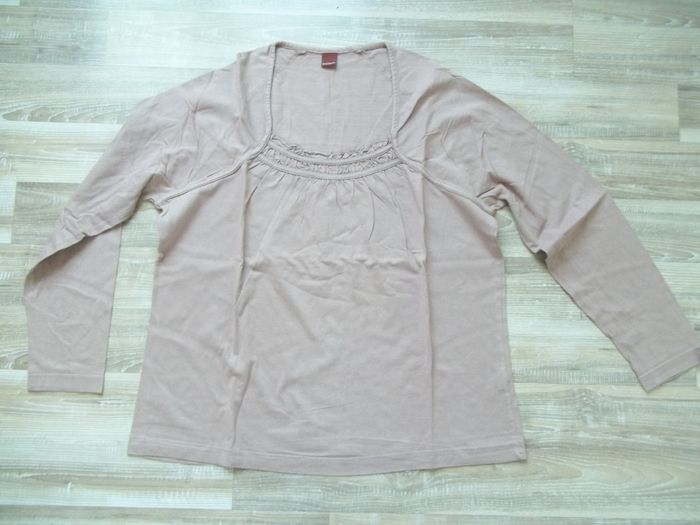T-shirt col froncé Blancheporte vieux rose 46/48