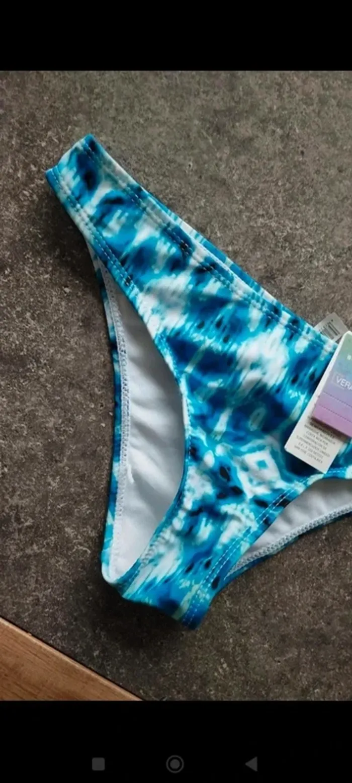 Bas de maillot de bain bleu verano taille xs - photo numéro 4
