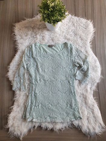 Tee-shirt manche 3/4 à dentelle