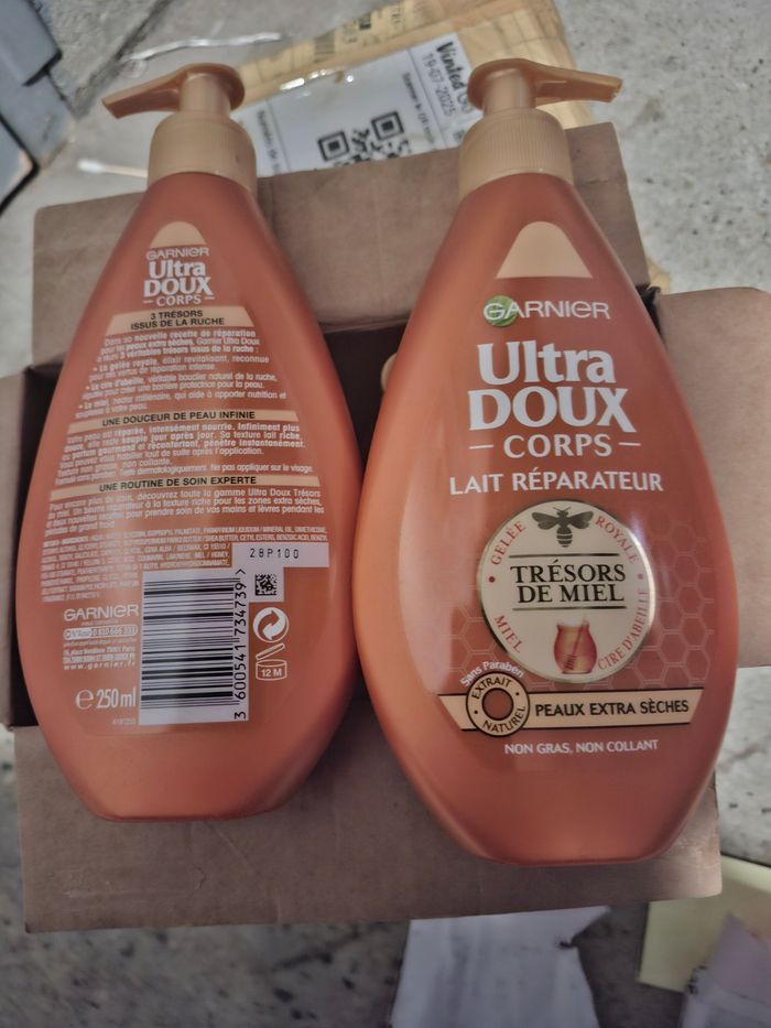 Lait réparateur garnier ultra doux corps