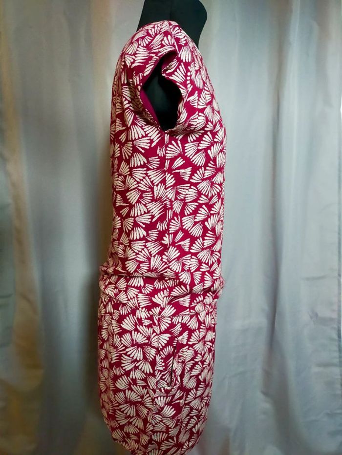 Robe courte à imprimé graphique rouge & blanc – Bizzbee – Taille XS - photo numéro 2