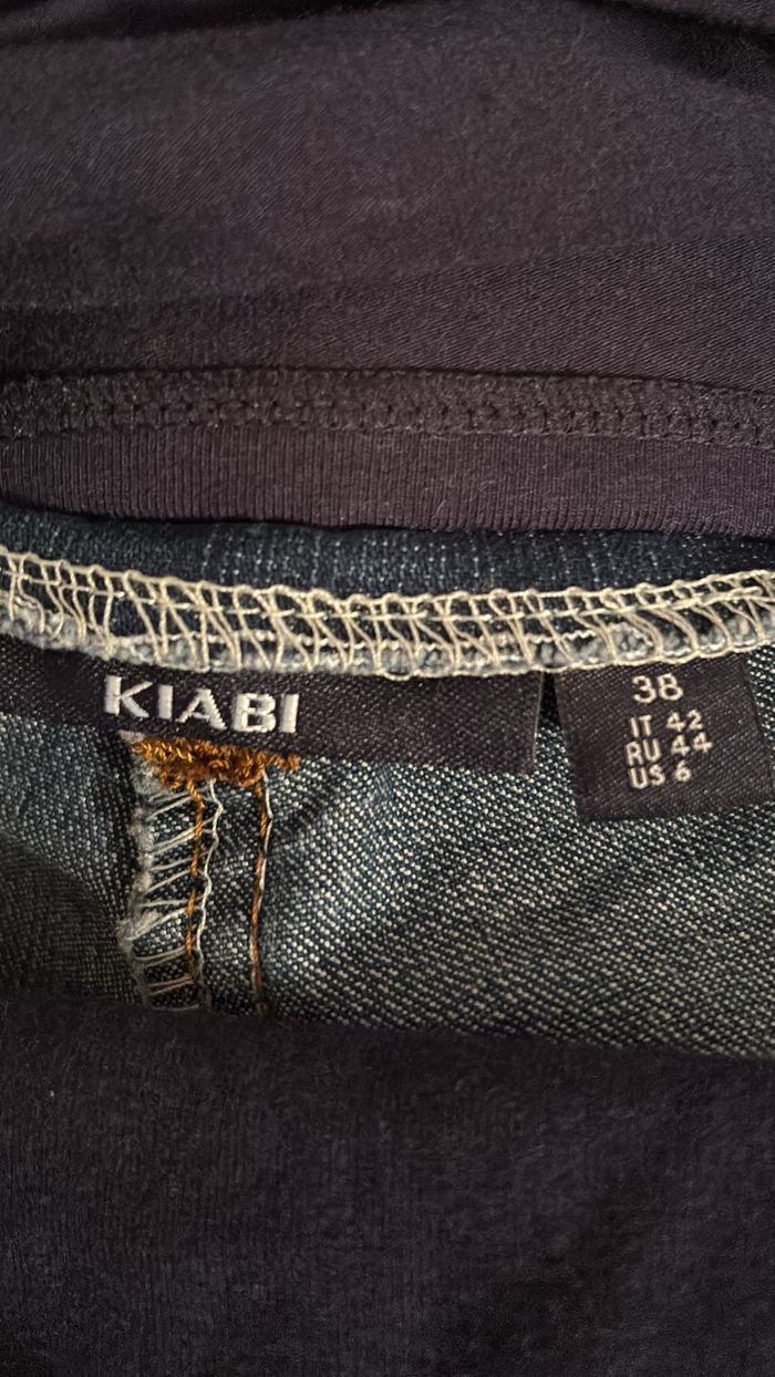 Jean de grossesse bleu brut Kiabi T38 - photo numéro 3