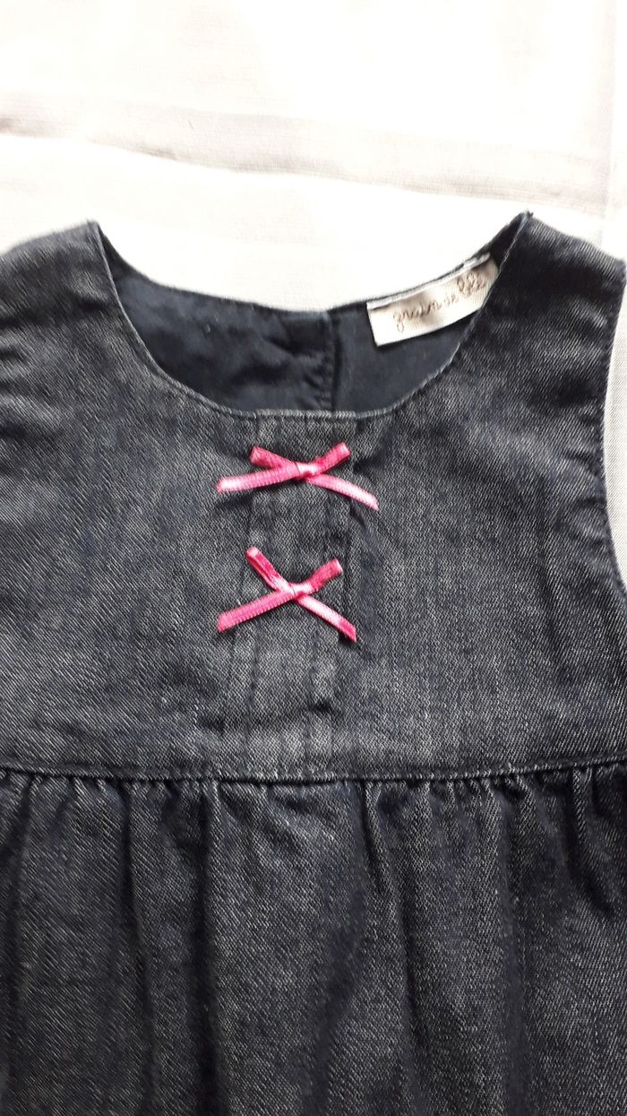 Robe jean léger bleu marine 6 mois - photo numéro 2