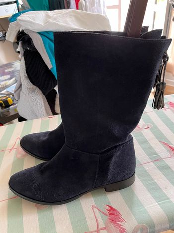 Bottes velours bleu nuit eram taille 38