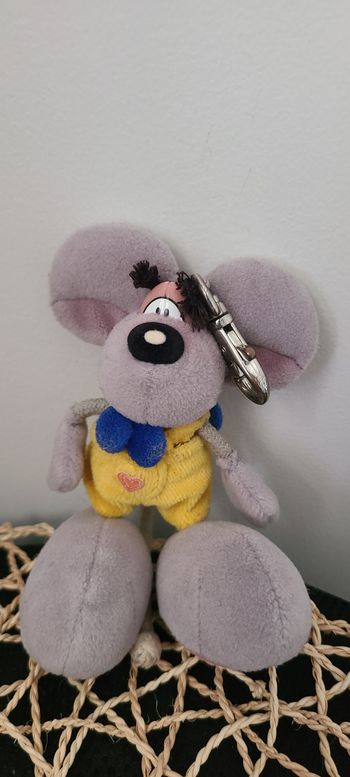 Porte-clés Diddl diddolina kaychein gris rare Peluche DIDDL - 15 cm