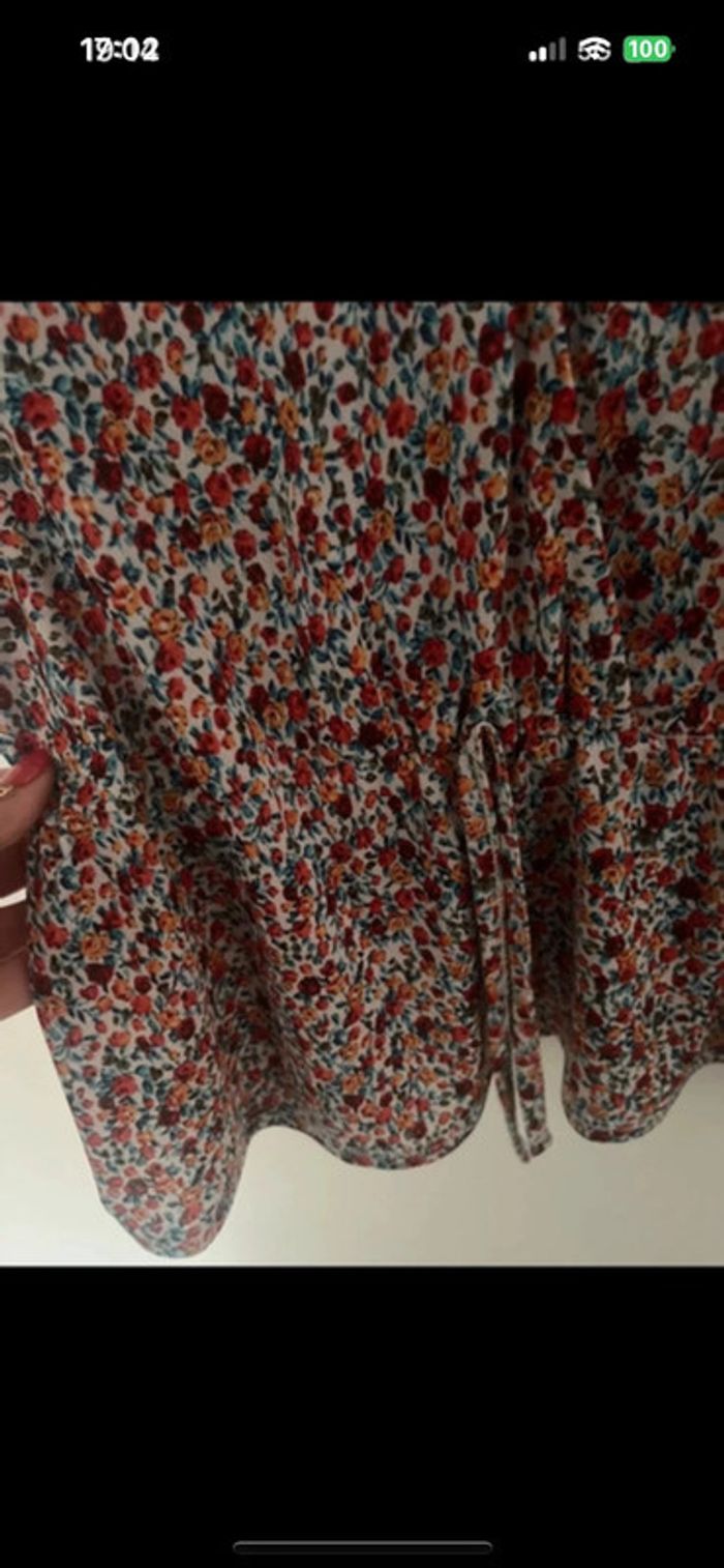 Blouse fleurie Taille L - photo numéro 5