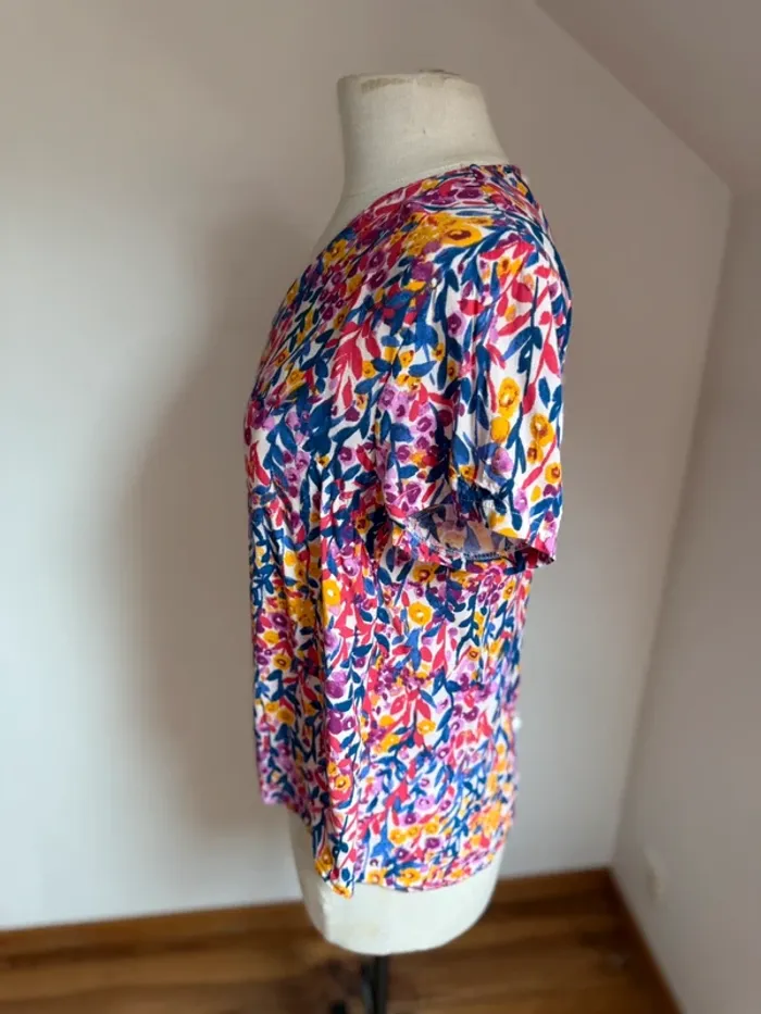 Superbe blouse fleurie fluide coloree neuve Season 36 S - photo numéro 4