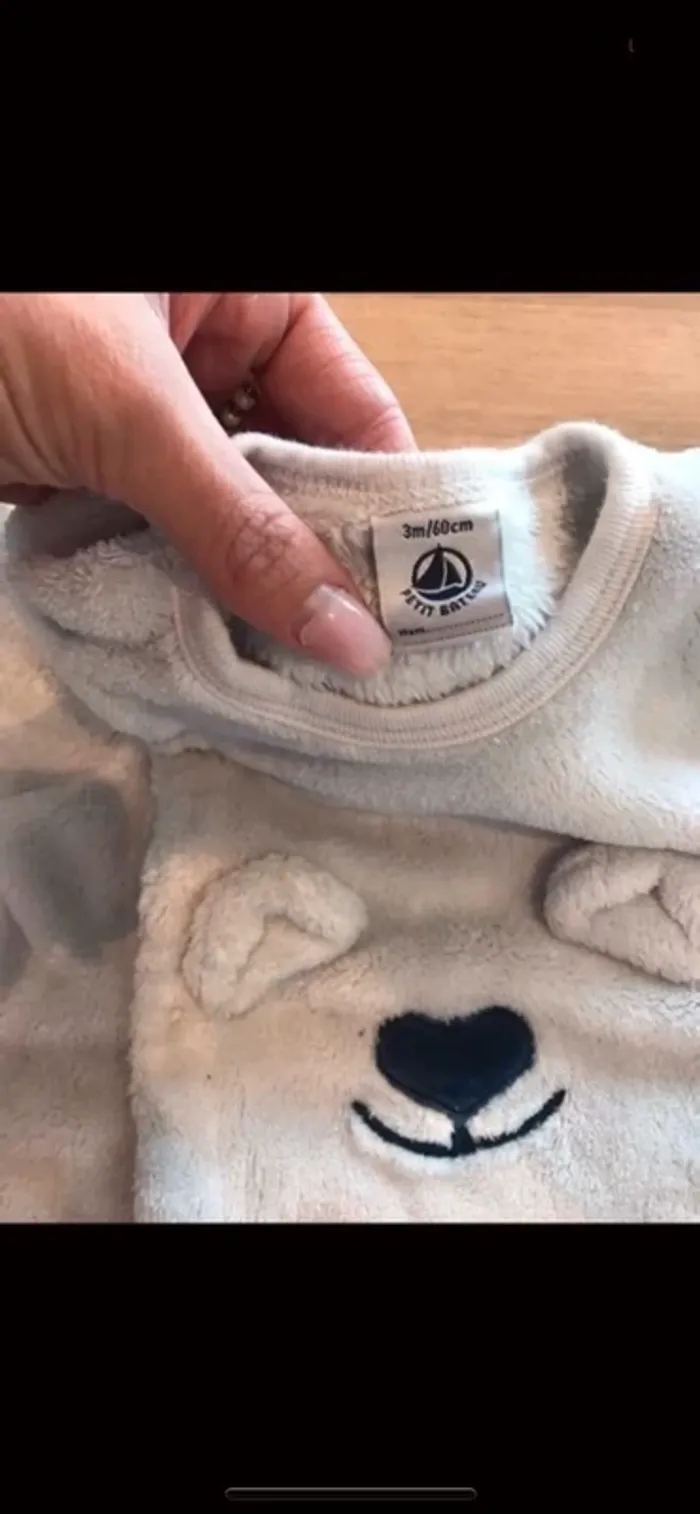 Sur pyjama petit bateau taille 3 mois - photo numéro 3