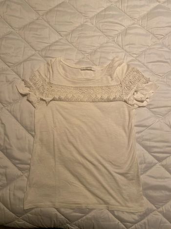 T shirt femme blanc crème taille s promod neuf