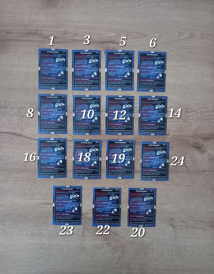 Cartes de foot " coupe du monde 2014 " 15 + 7. - photo numéro 2