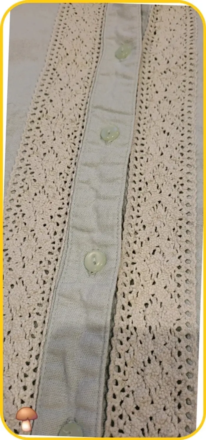 Chemise légère Damart brodée - Taille 52 - Vert pastel - Très bon état - photo numéro 5