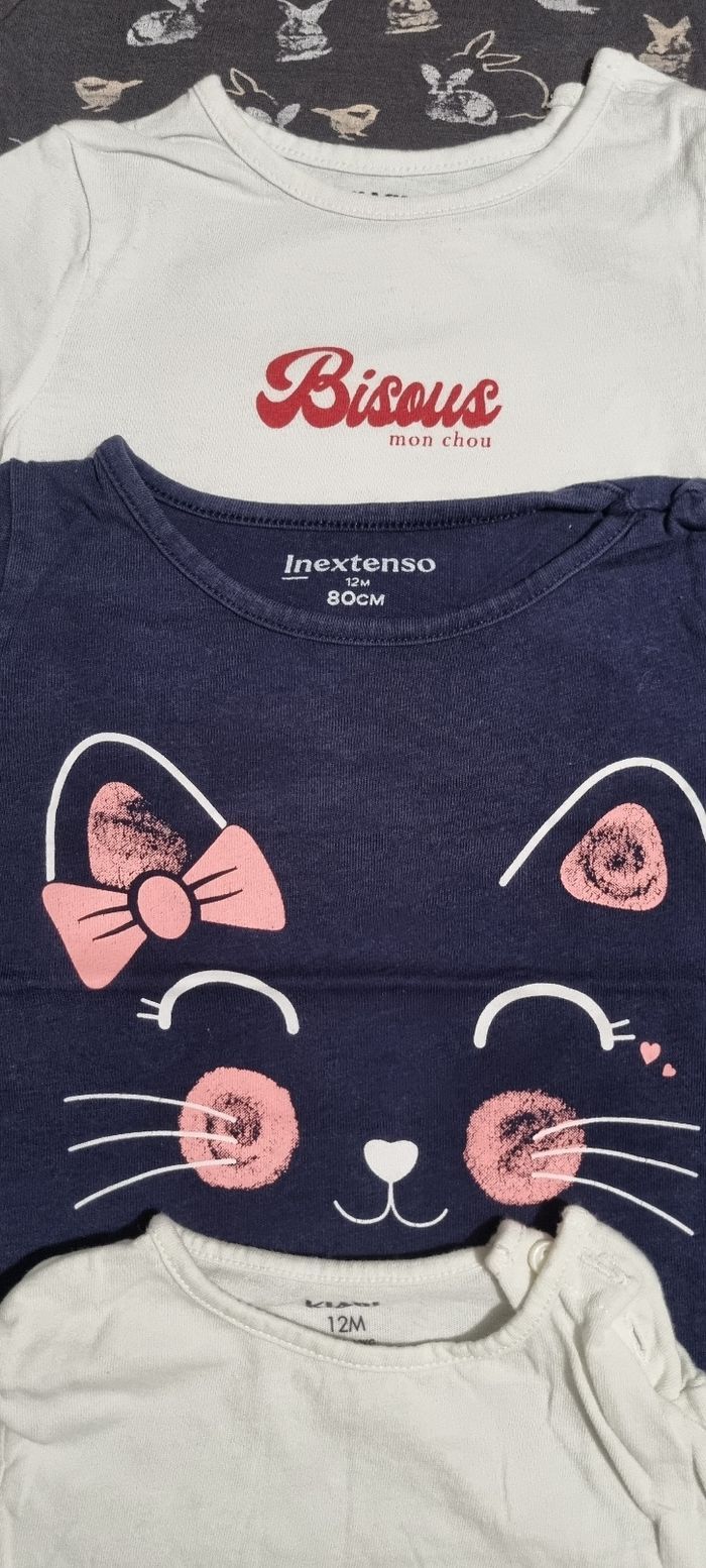 Lot t-shirts ML 12 mois - photo numéro 6